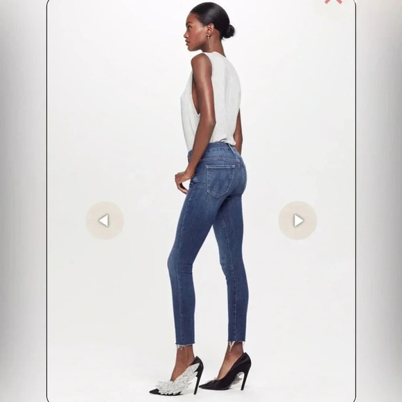 MOTHER Girl CrushThe Looker Ankle Fray Jeans Size 25 - Picture 15 of 16